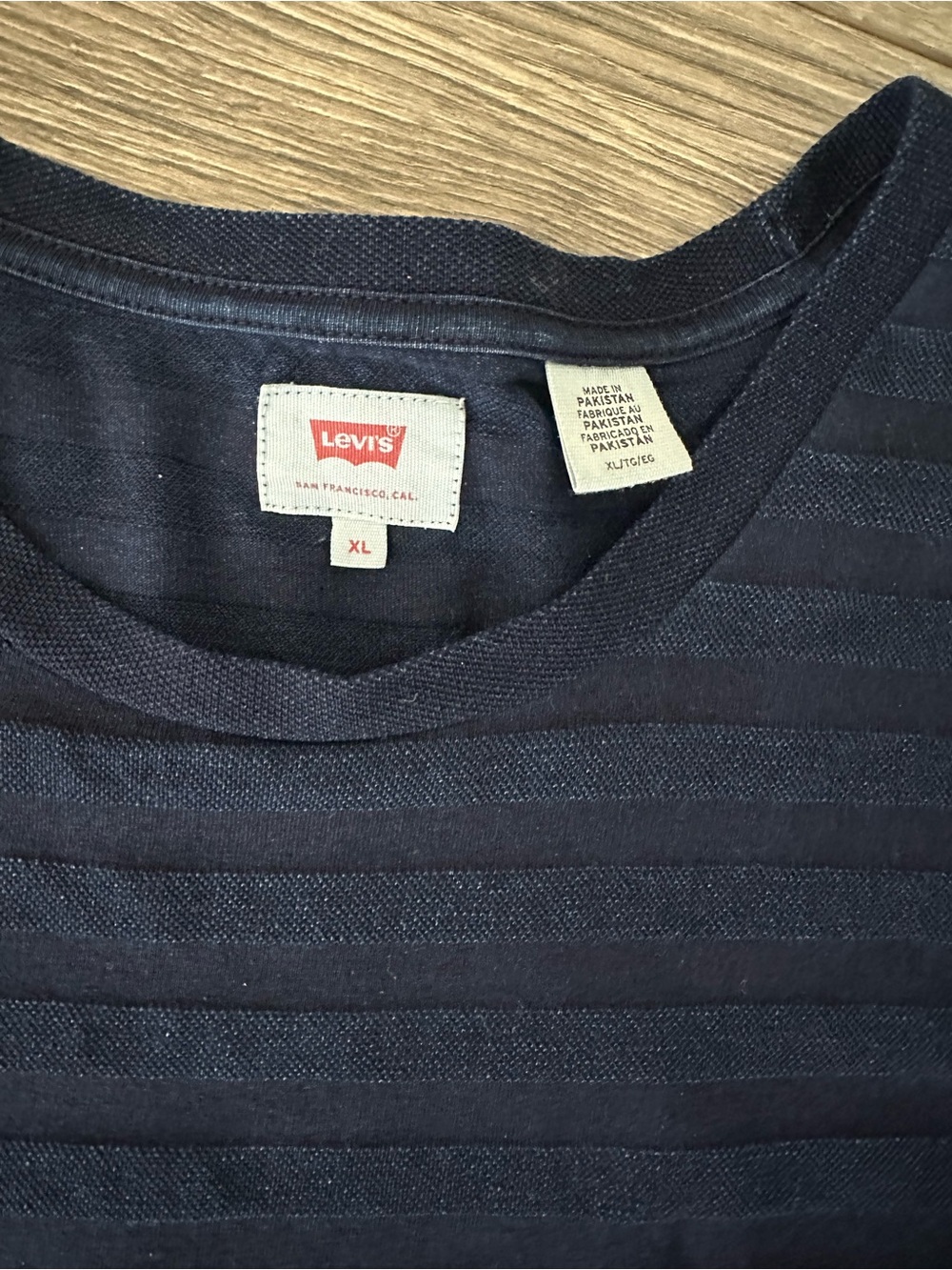 Levi's Men's Navy Blue Striped Pocket Tee - Picture 2 of 3